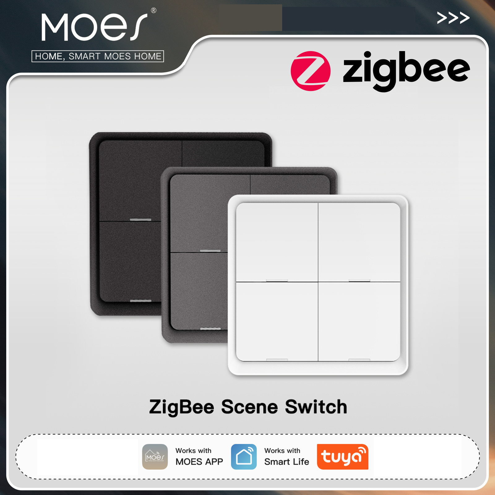 Smart Home Z Wave - MOES ZigBee Wireless 12 Scene Switch