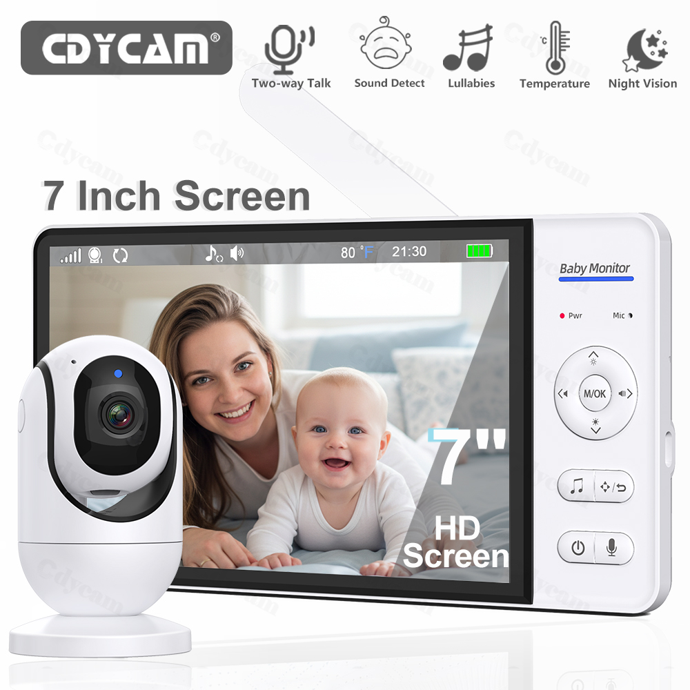 Smart Home Battery Camera - 7.0'' Video Baby Monitor 720P 5000mAh