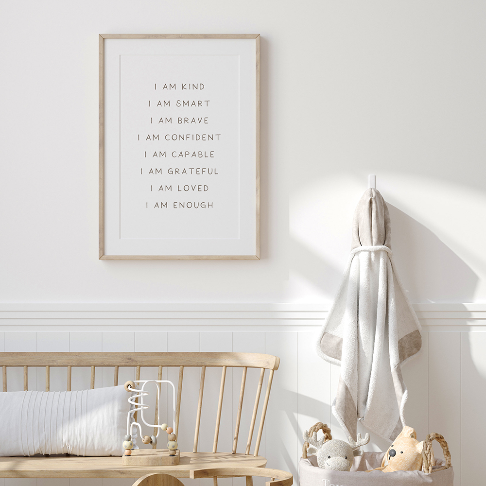 Smart Home Poster - I am Kind Smart Loved Inspirational