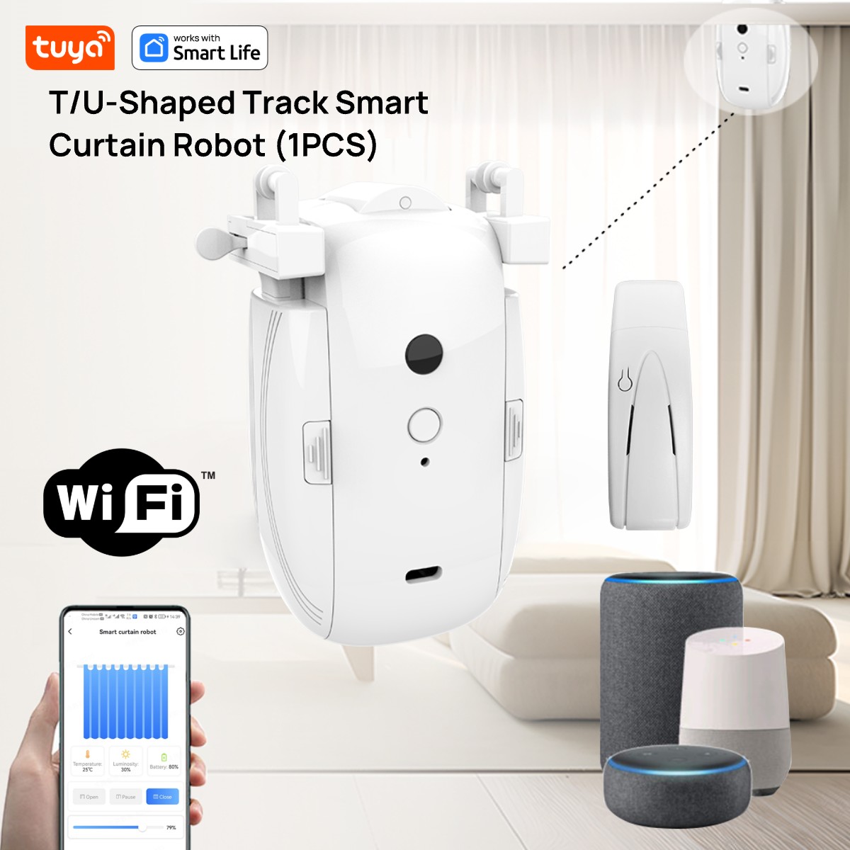 Smart Ir Remote Controller - Tuya Smart WiFi Curtain Robot (1PCS