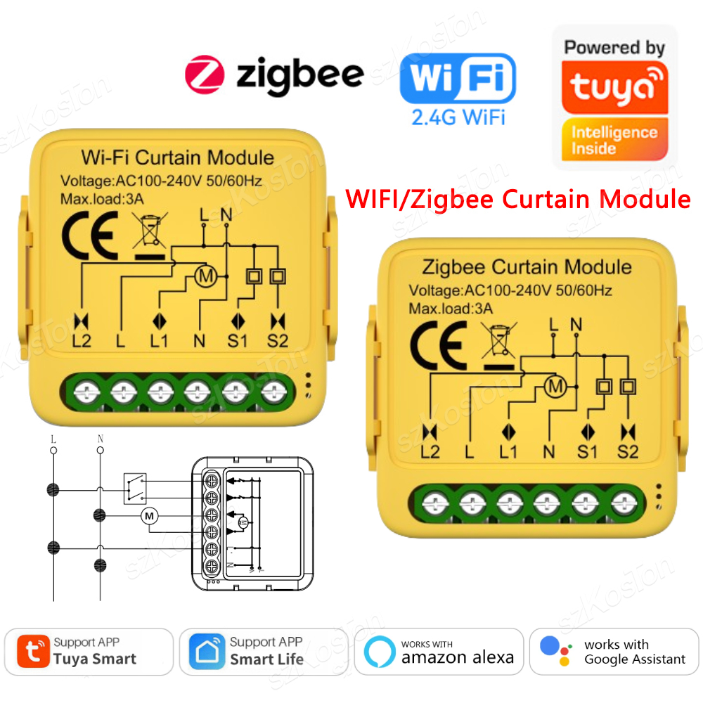 Curtain Motor - Tuya WiFi Zigbee3.0 Smart Curtain Switch
