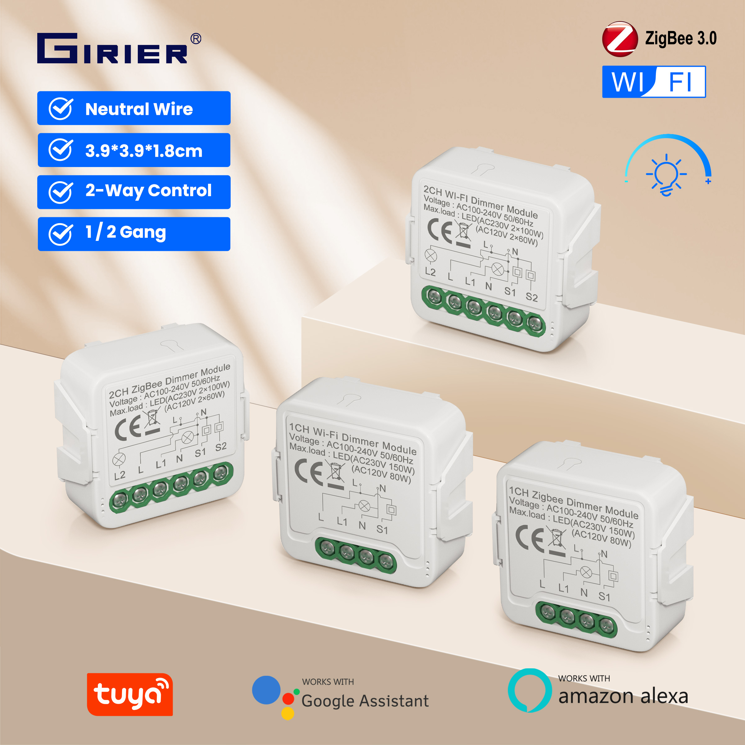 Smart Home Z Wave - GIRIER Tuya Smart WiFi ZigBee 3.0