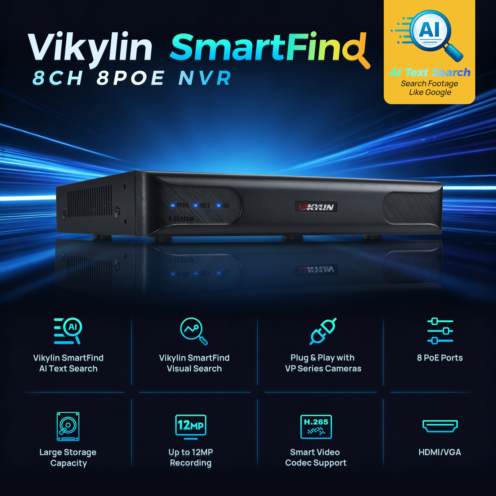 Smart Home Camera - Vikylin 4K NVR UP to 12MP