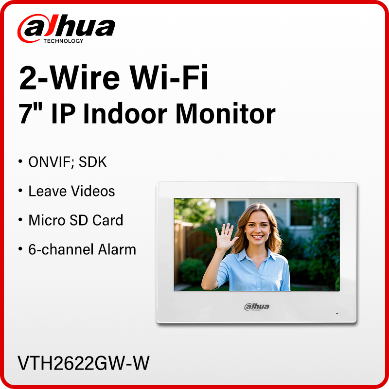 Smart Home Camera - Dahua 2-Wire WiFi Indoor Monitor 7