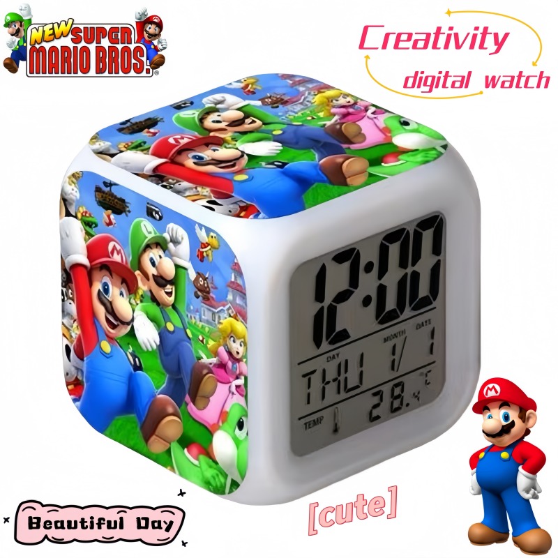 Smart Home Tools - Super Mario Alarm Clock Cute Cartoon