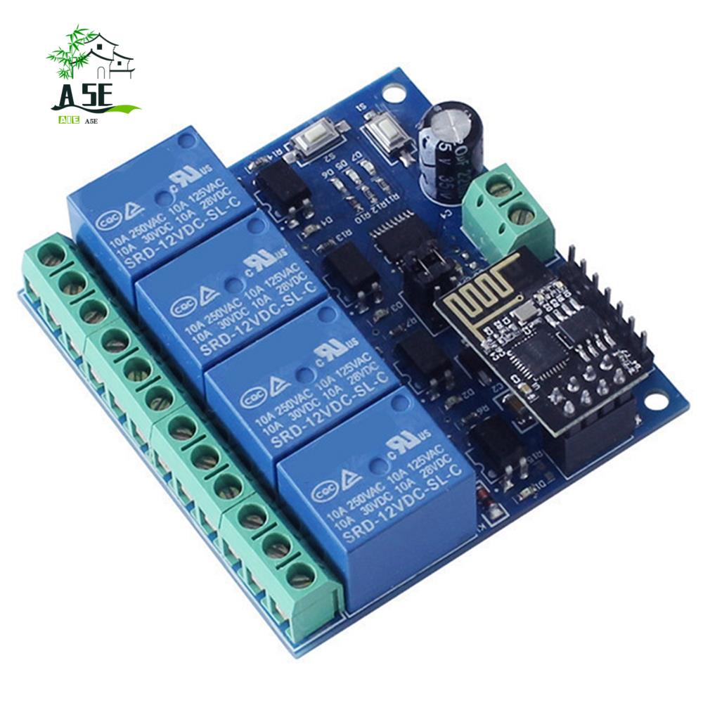 Smart Home Esp8266 - A05E-DC 12V ESP8266 ESP-01 4-Channel Relay