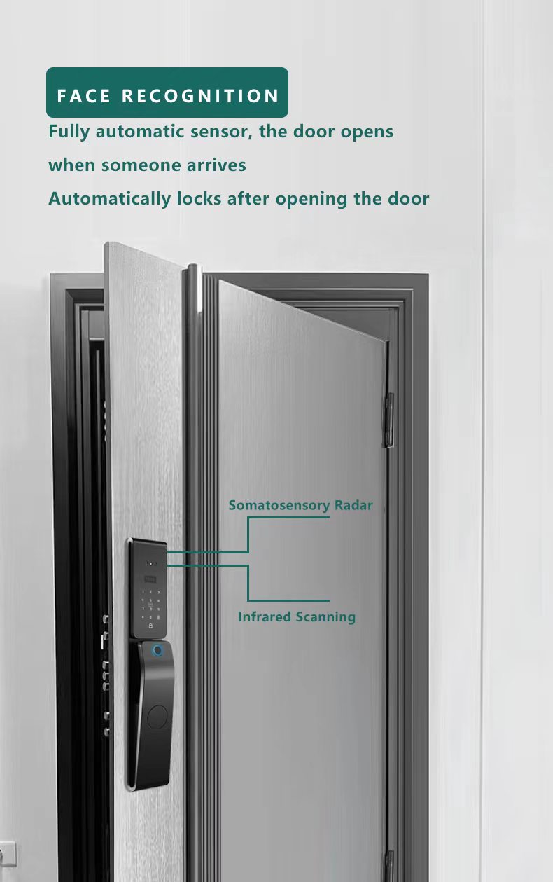 Smart Home Battery Camera - Smart Door Lock Palm Vein 3D
