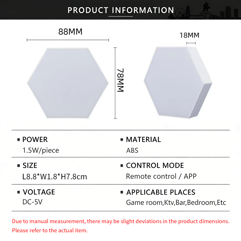 RGB 5V Hexagon LED Wall Light  - Alexa Compatible Bulb recensie en prijs