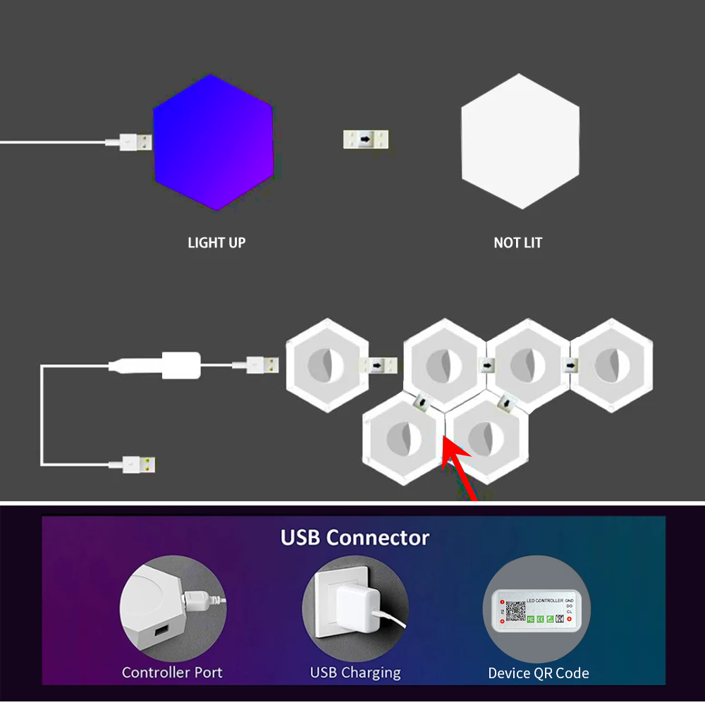 RGB 5V Hexagon LED Wall Light  - Alexa Compatible Bulb recensie en prijs