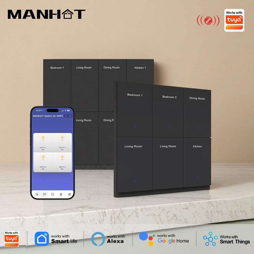 Manhot DIY Name Switch Zigbee  - Smart Home Voice Control recensie en prijs