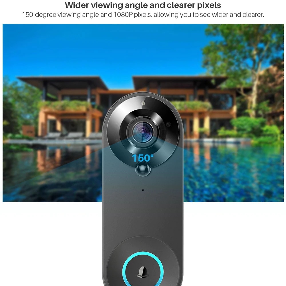 Tuya 1080P Wireless WIFI Doorb - Smart Home Battery Camera recensie en prijs