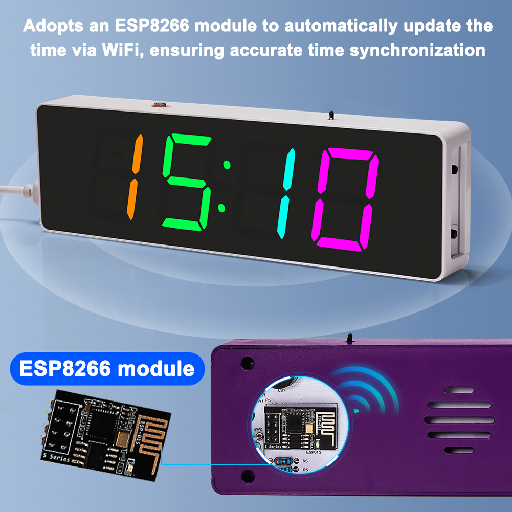 ESP8266 IoT Colorful WiFi Cloc - Smart Home Esp8266 recensie en prijs