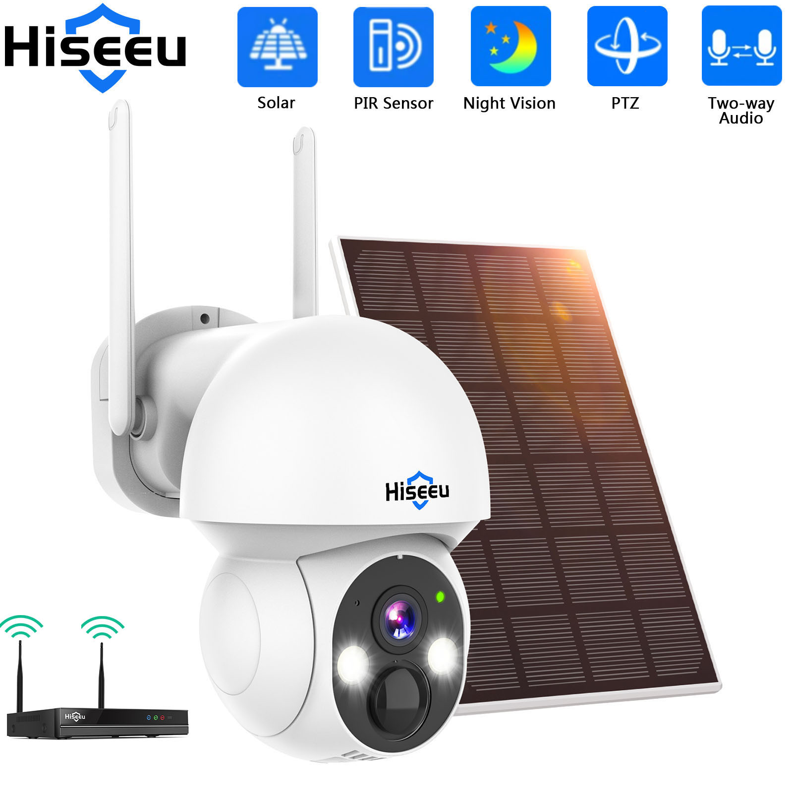 Hiseeu 2K 4MP WIFI PTZ Solar I - Smart Home Camera recensie en prijs