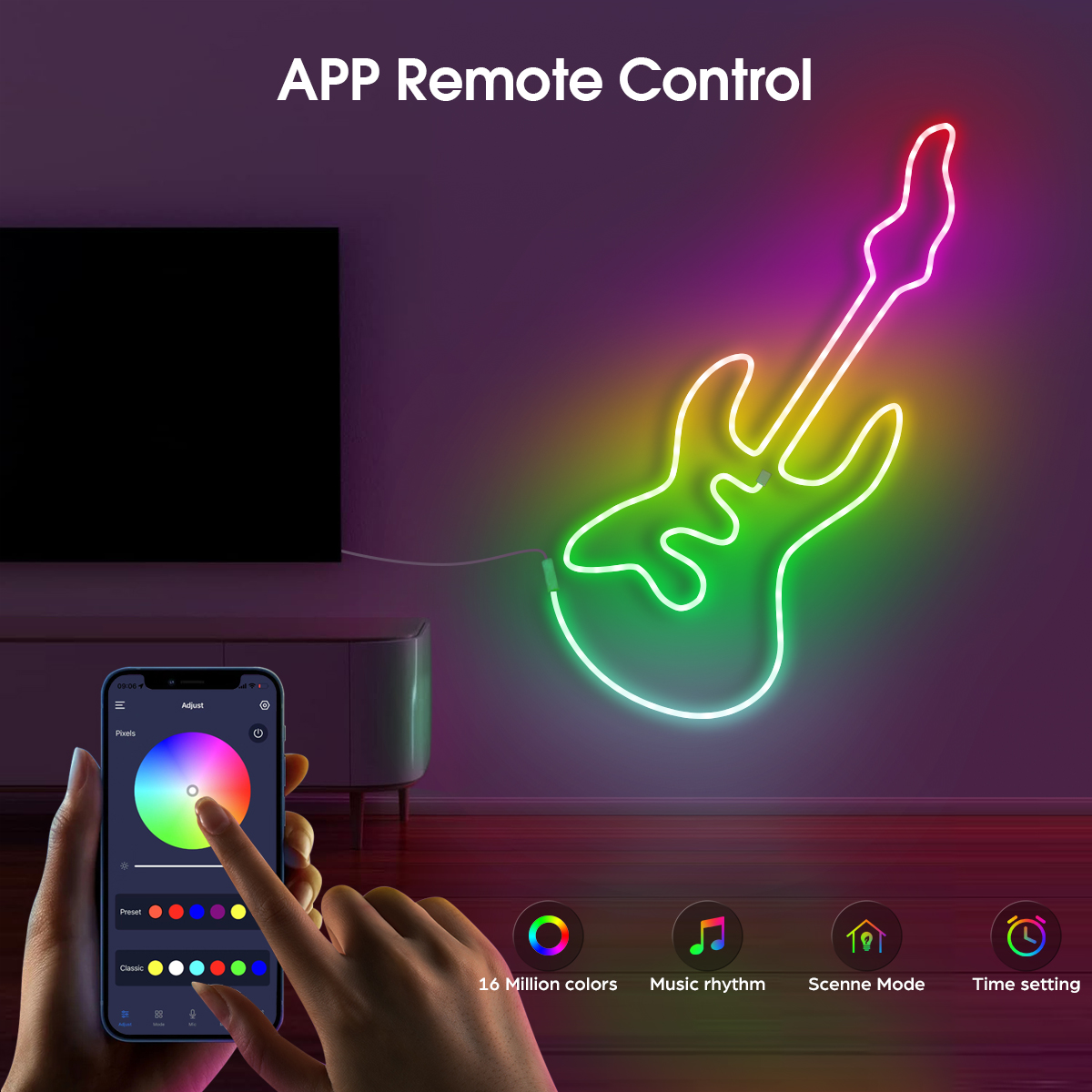5V USB RGBIC Neon LED Strip 1M - Smart Home Poster recensie en prijs