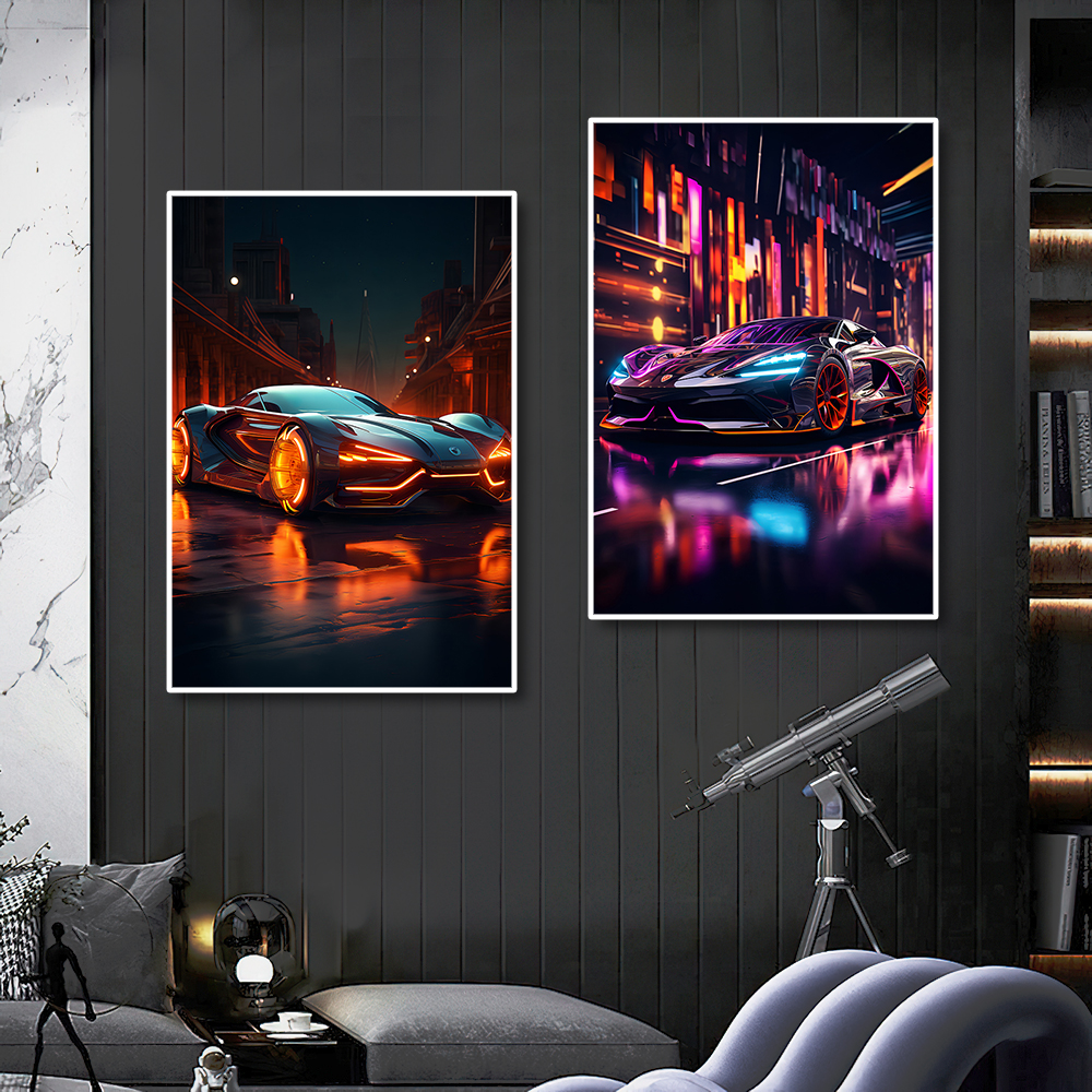 80s 90s Colorful Neon Cyberpun - Smart Home Poster recensie en prijs