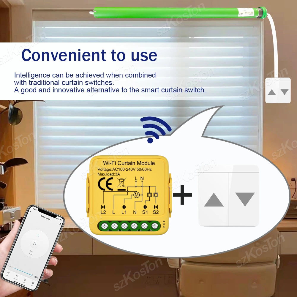 Tuya WiFi Zigbee3.0 Smart Curt - Curtain Motor recensie en prijs