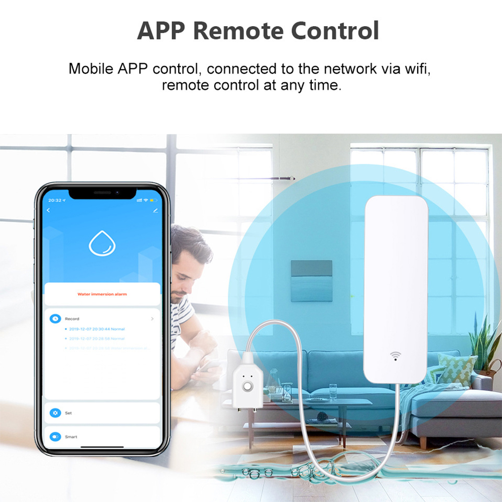 Tuya WiFi Water Leak Sensor, W - Smart Home Green recensie en prijs