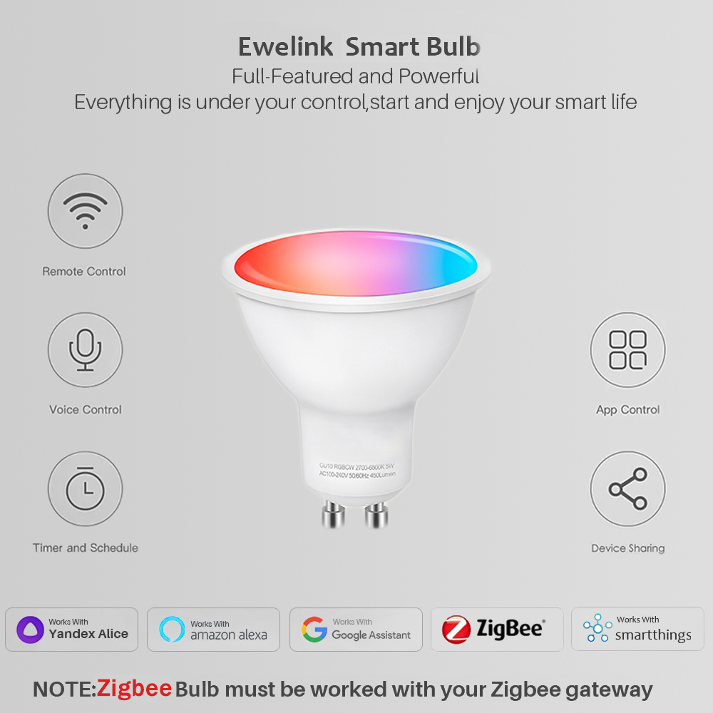 Ewelink GU10 Zigbee LED Bulbs  - Alexa Compatible Bulb recensie en prijs