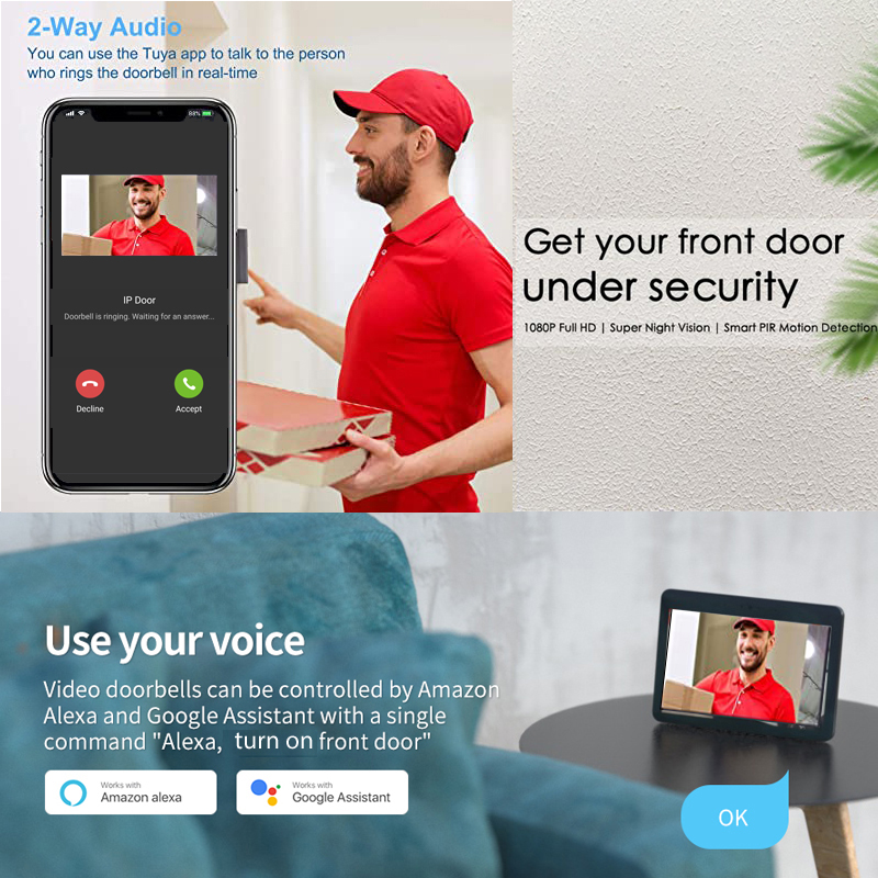 Tuya Smart 1080P Doorbell Came - Smart Home Battery Camera recensie en prijs