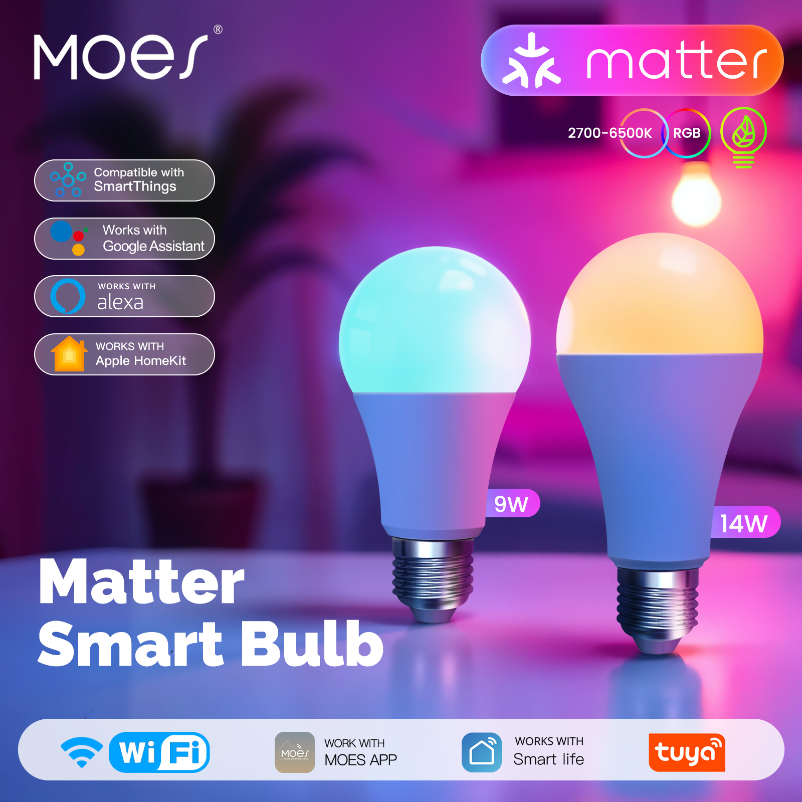 MATTER Smart Bulb WiFi RGB+CW  - Alexa Compatible Bulb recensie en prijs