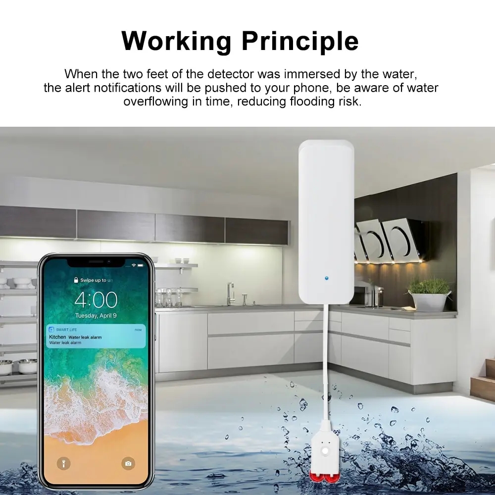 Tuya WiFi Smart Water Leak Sen - Smart Home Water Level Sensor recensie en prijs