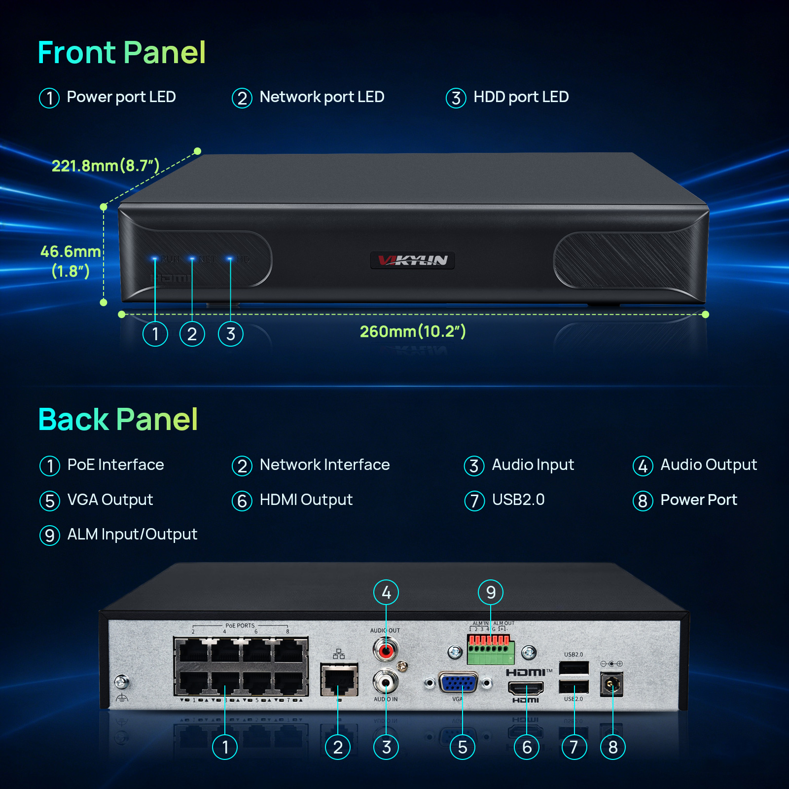 Vikylin 4K NVR UP to 12MP 8CH  - Smart Home Camera recensie en prijs