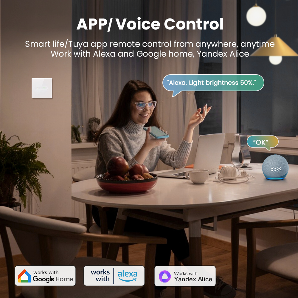 AVATTO WiFi 1/2 Gang Smart Dim - Smart Home Touchscreen Control Panel recensie en prijs