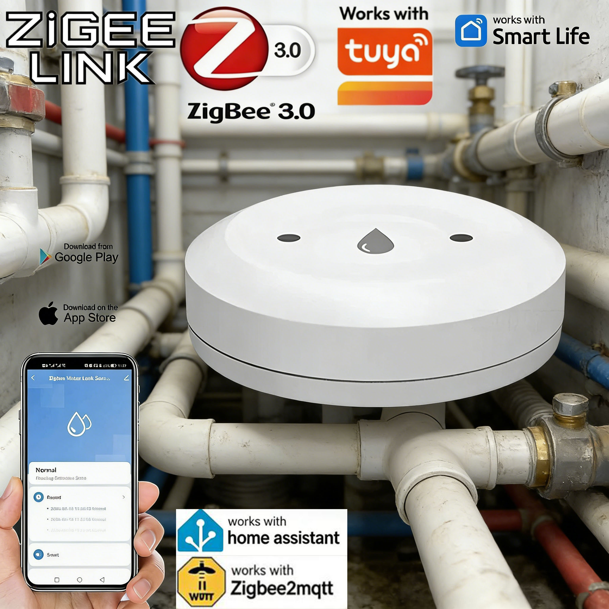 For Tuya Zigbee Smart Water Le - Smart Home Water Level Sensor recensie en prijs
