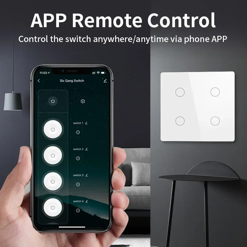 TNCE Tuya WiFi Brazil 4x4 WiFi - Smart Home Touchscreen Control Panel recensie en prijs