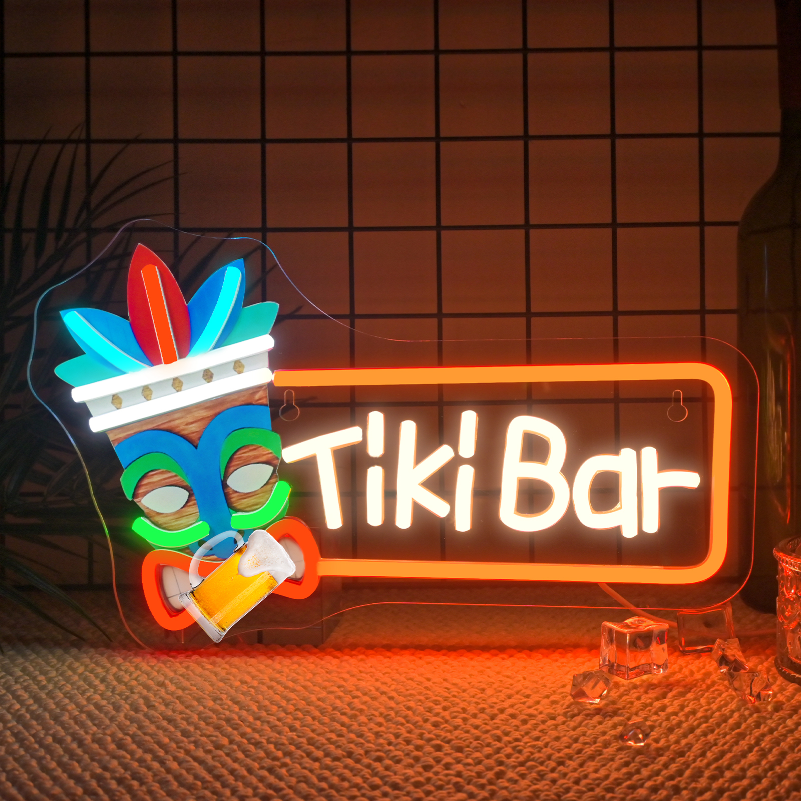 Tiki Bar Neon Sign UV Led Sign - Smart Home Poster recensie en prijs