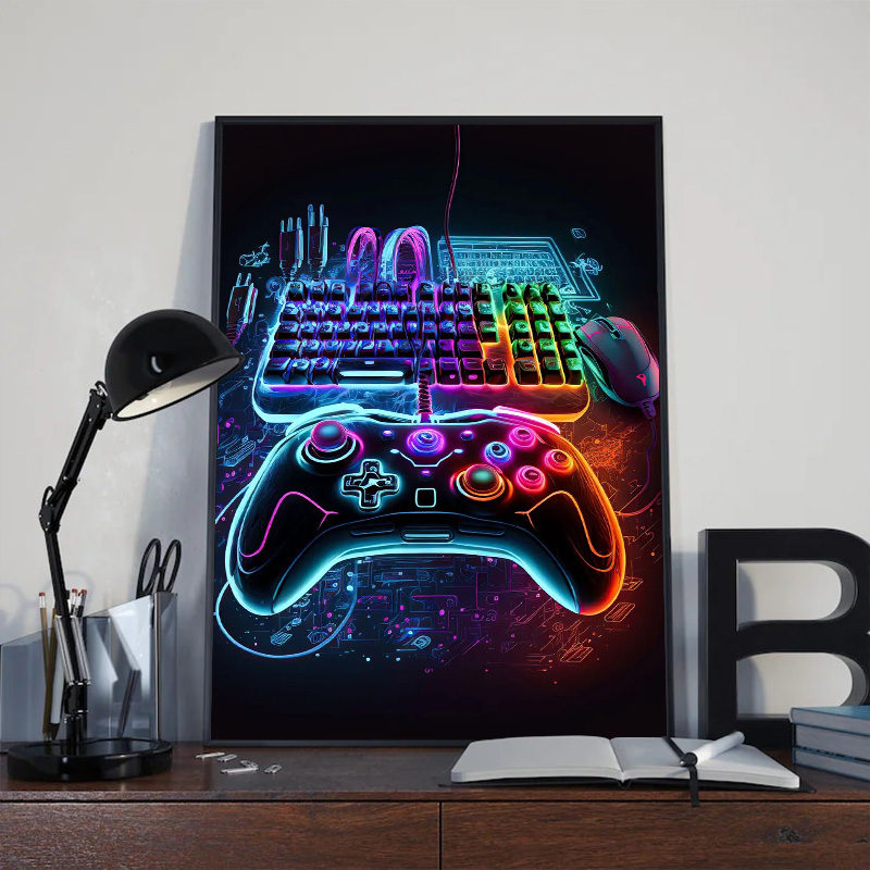 Neon Pop Cool Gaming Wall Art  - Smart Home Poster recensie en prijs