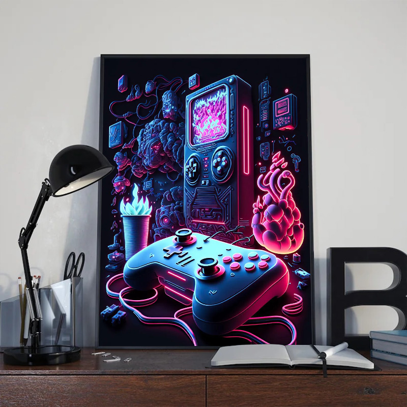 Neon Pop Cool Gaming Wall Art  - Smart Home Poster recensie en prijs