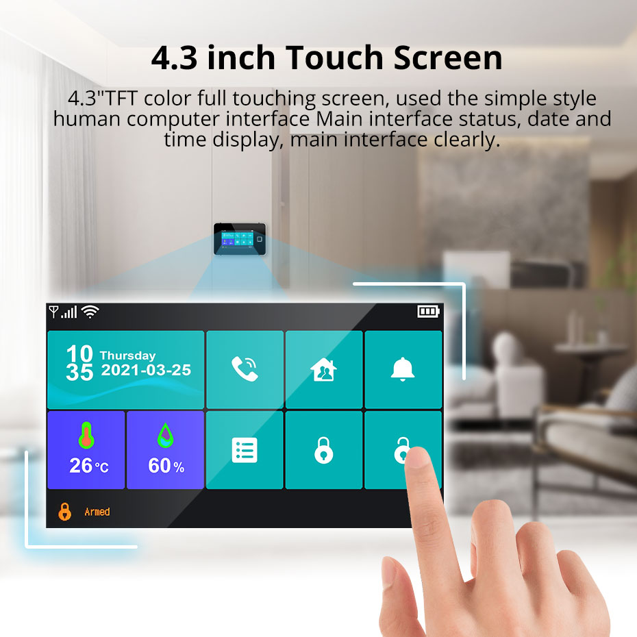 KERUI 4.3 Inch Touch Screen Ho - Smart Home Package recensie en prijs