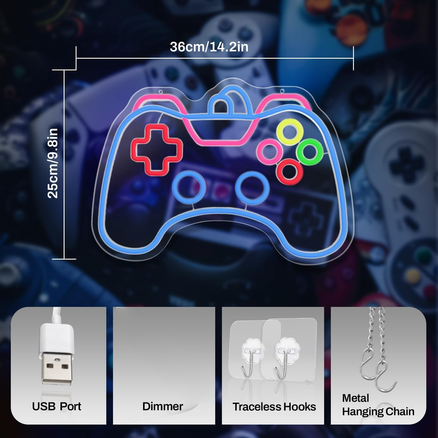 Game Controller Neon Sign for  - Smart Home Poster recensie en prijs
