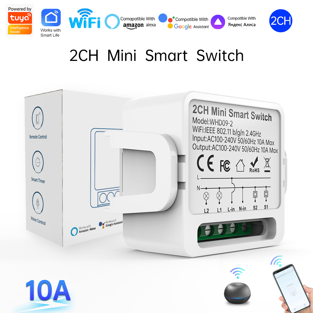 2 Way Tuya smart swtich 2Gang  - Smart Home Voice Control recensie en prijs