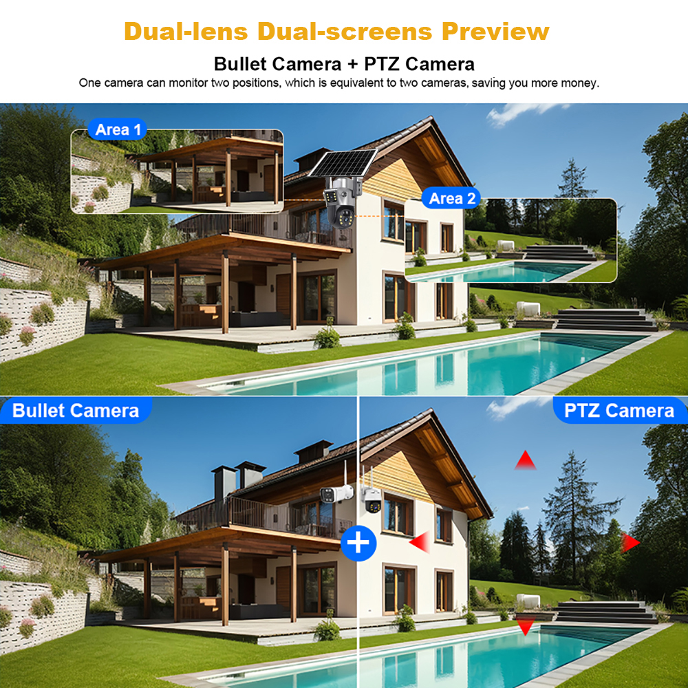 4G / WiFi Solar Camera Dual Le - Smart Home Battery Camera recensie en prijs