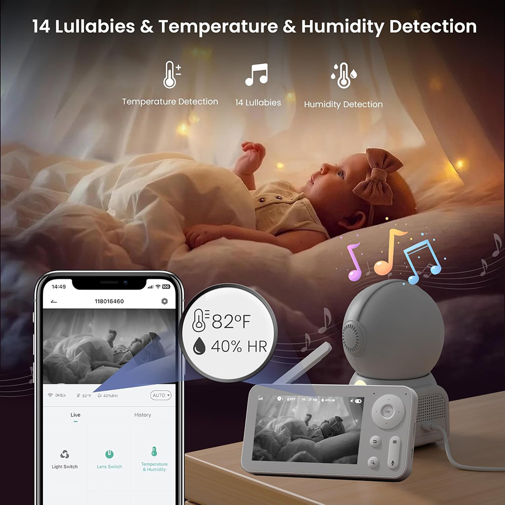 2K Baby Monitor with 2 Cameras - Smart Home Battery Camera recensie en prijs