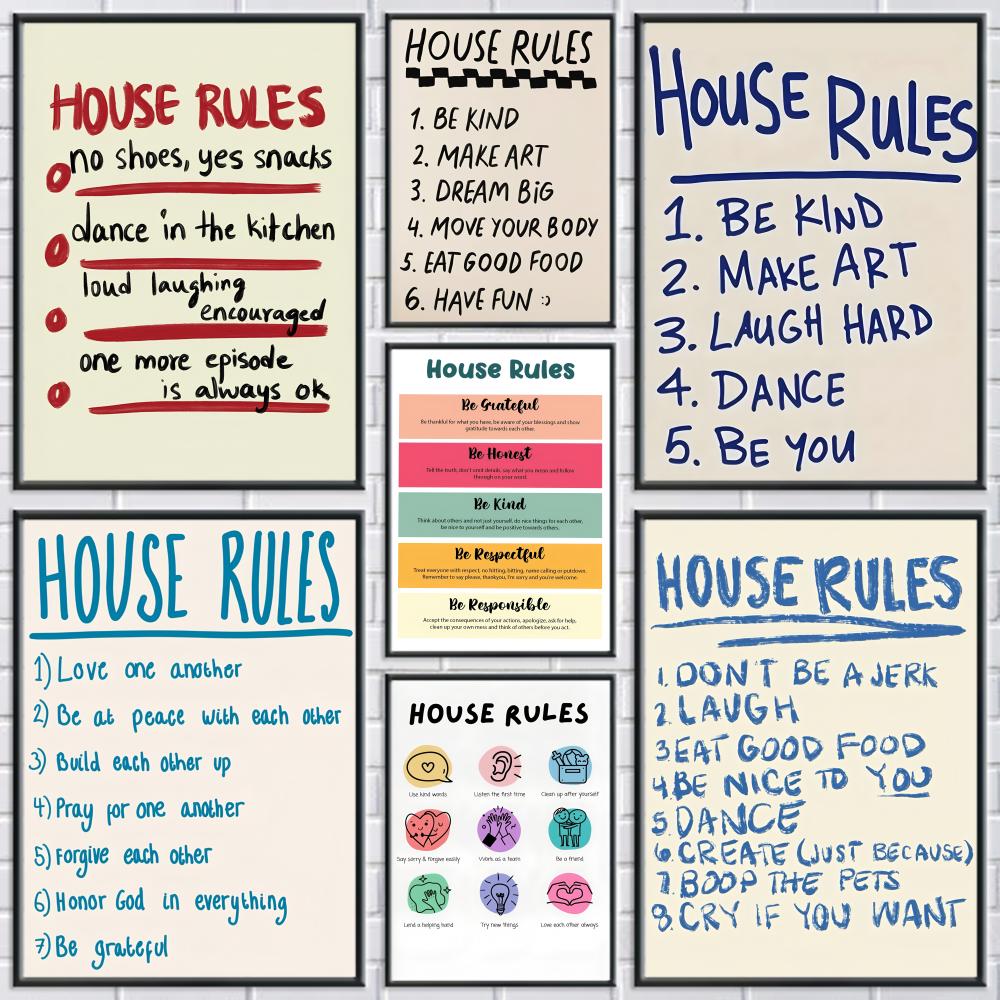 house rules Poster Modern and  - Smart Home Poster recensie en prijs