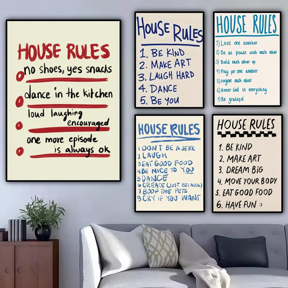 house rules Poster Modern and  - Smart Home Poster recensie en prijs