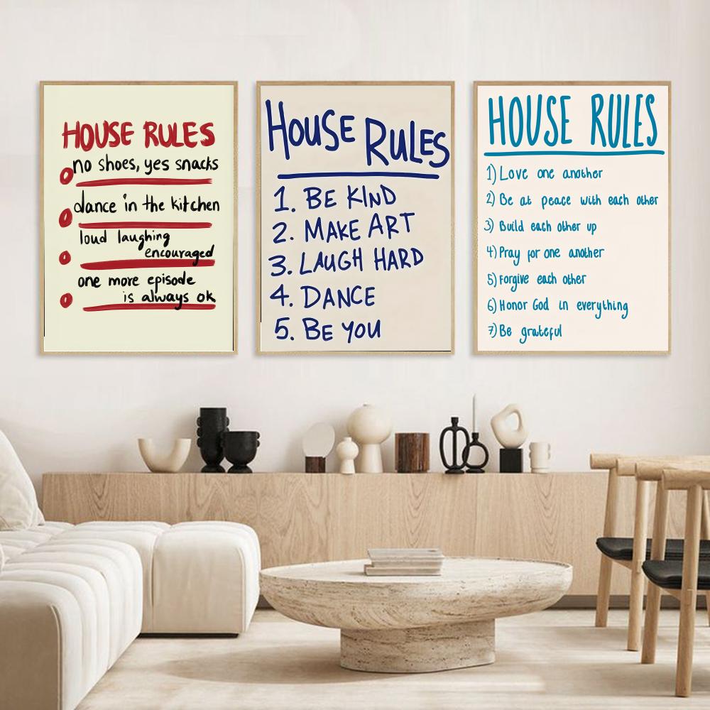 house rules Poster Modern and  - Smart Home Poster recensie en prijs