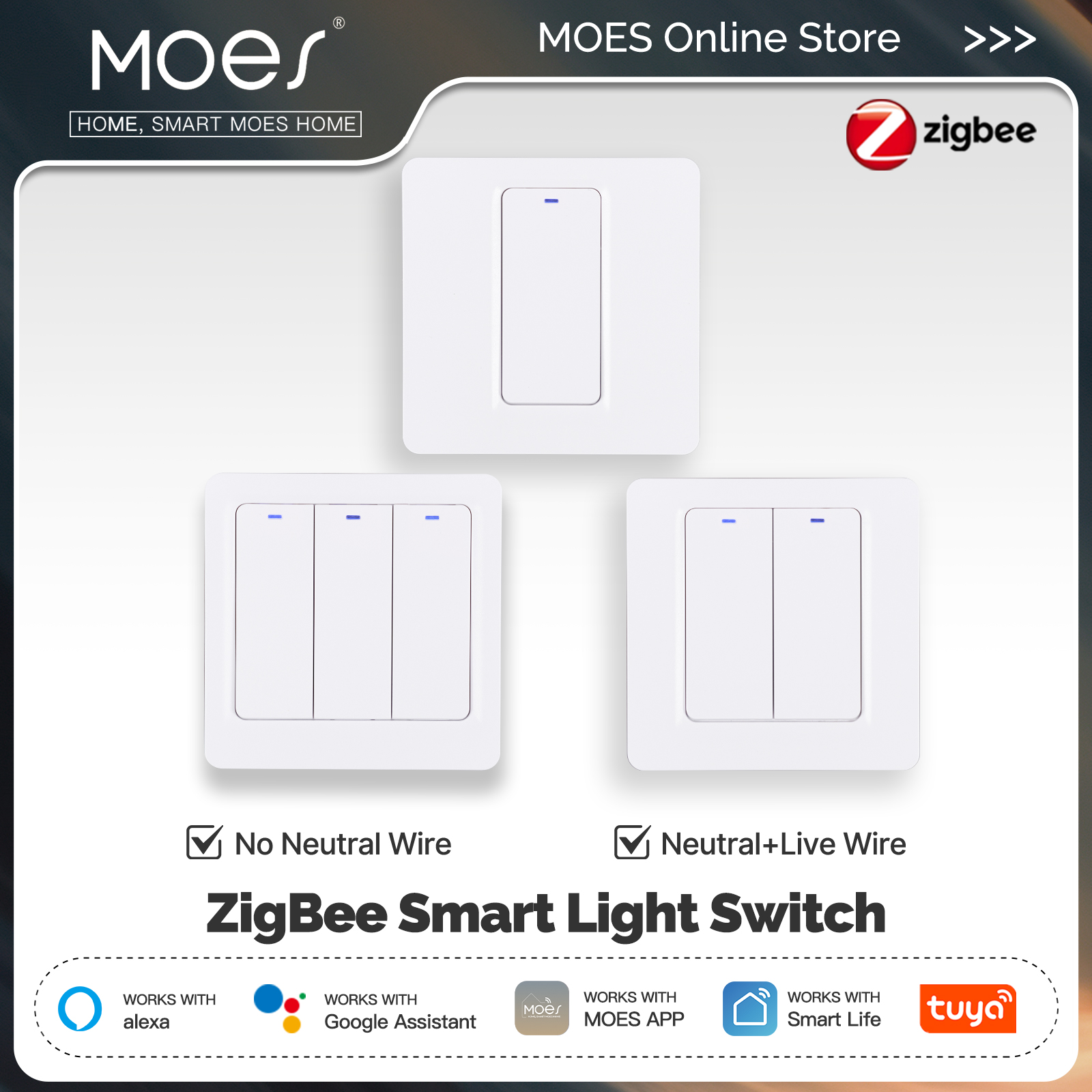MOES ZigBee Smart Light Switch - Smart Home Voice Control recensie en prijs