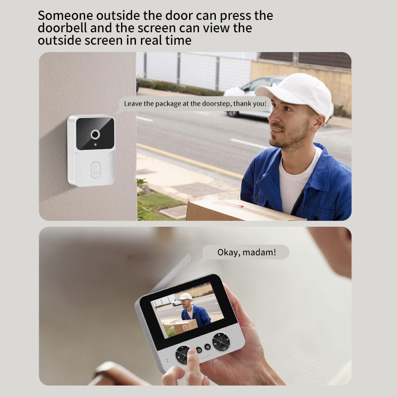 4.3'' Night Vision Video Doorb - Smart Home Battery Camera recensie en prijs