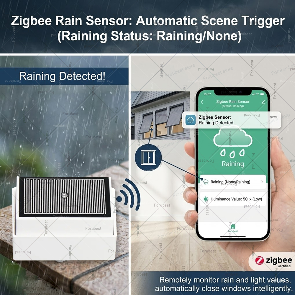 Zigbee Rain Sensor with Bright - Smart Home Green recensie en prijs